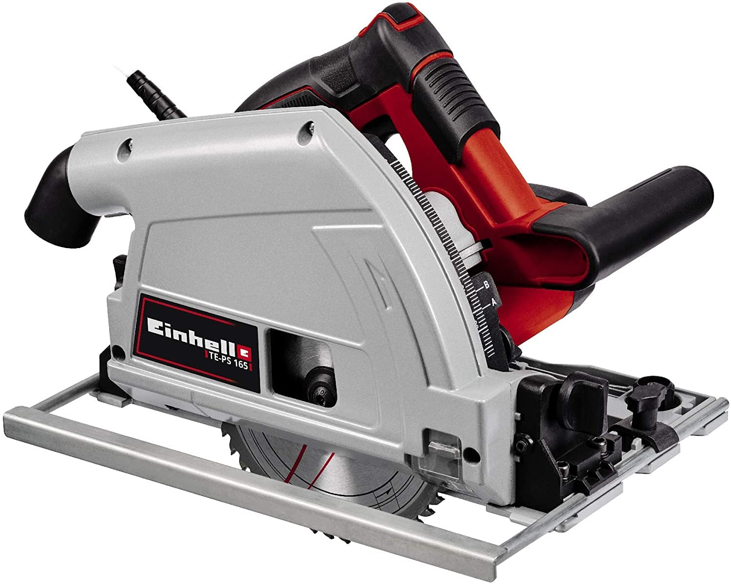 Einhell Plunge Saw 1200W, Tool-Free Adjustment of Cutting Depth + Tilt Angle, High-Grade Carbide Saw Blade, Blade Lock TE-PS 165