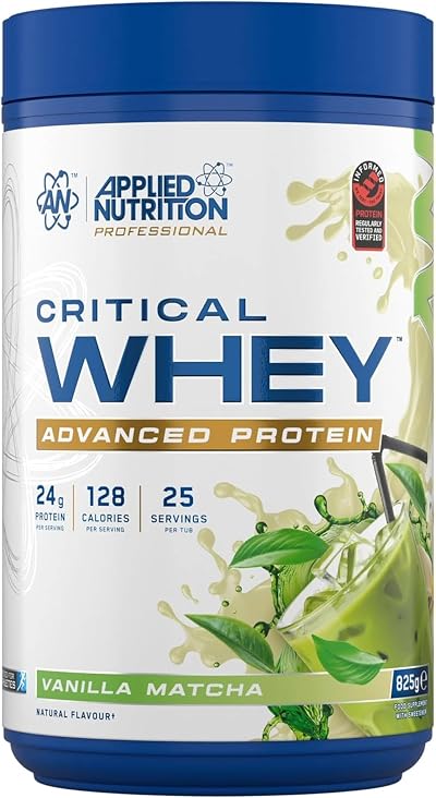 Applied Nutrition Critical Whey Protein Powder Vanilla Matcha 825g 24g Protein
