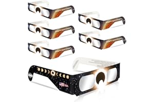 QONBINK Solar Eclipse Glasses Approved 2024, CE and ISO 12312-2:2015(E) Certified Eclipse Observation Glasse for Direct Sun Viewing