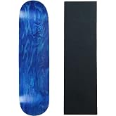 Skateboard Deck Pro 7-Ply Canadian Maple STAINED BLUE With Griptape