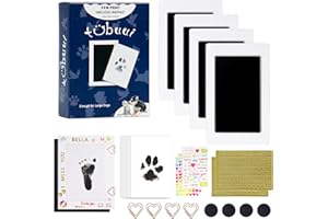 Tubuui Paw Print Kit for Dogs Cats,Inkless Dog Paw Print Kit, Dog Nose Print Kit,Clean Touch Baby Hand and Footprint Kit,No Mess Newborn Baby Footprint Kit, Pet Paw Print Kit for Family Keepsake