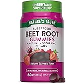 Nature's Truth Beet Root Gummies | 60 Count | Superfood | with Black Pepper | Strawberry Flavor | Vegan, Non-GMO & Gluten Free Supplement