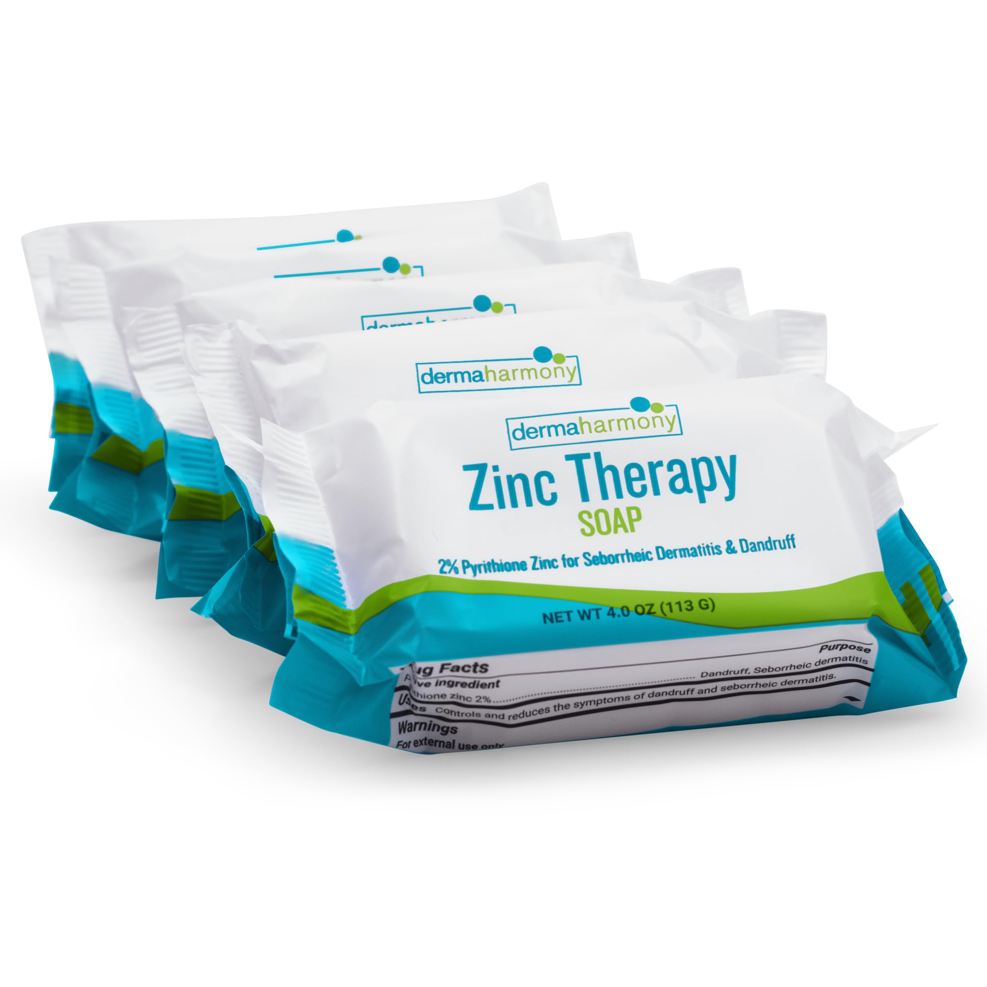Dermaharmony Set of 5 2% Pyrithione Zinc (ZnP) Bar