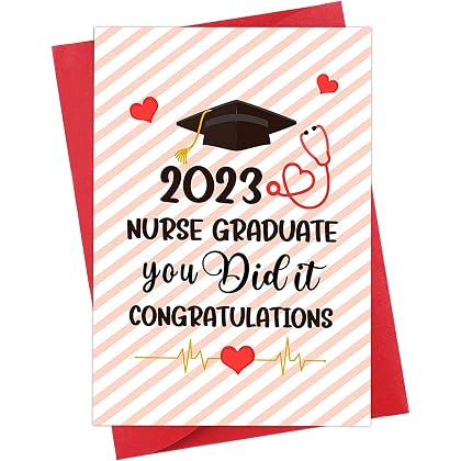 Amazon.com : D4DREAM Nurse Graduation Card Nurse Appreciation Card for  Nursing School Graduate 4" x 6" Nurse Uniform Greeting Card with Envelop  Nurse Congratulations Gift Card Graduate Greeting Card for Nurse :