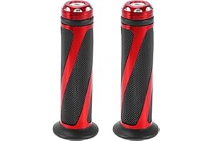 Motoforti 7/8" 22mm 15/16" 24mm Universal Motorcycle Hand Grips Cover Rubber Aluminum Alloy Handlebar Cover for Motorcycle Sc