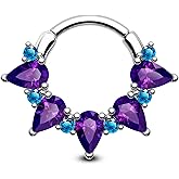 COCHARM 16g Septum Ring Daith Earrings Surgical Steel Septum Ring 8MM/10MM Septum Nose Rings for Women Men Hypoallergenic Septum Piercing Jewelry