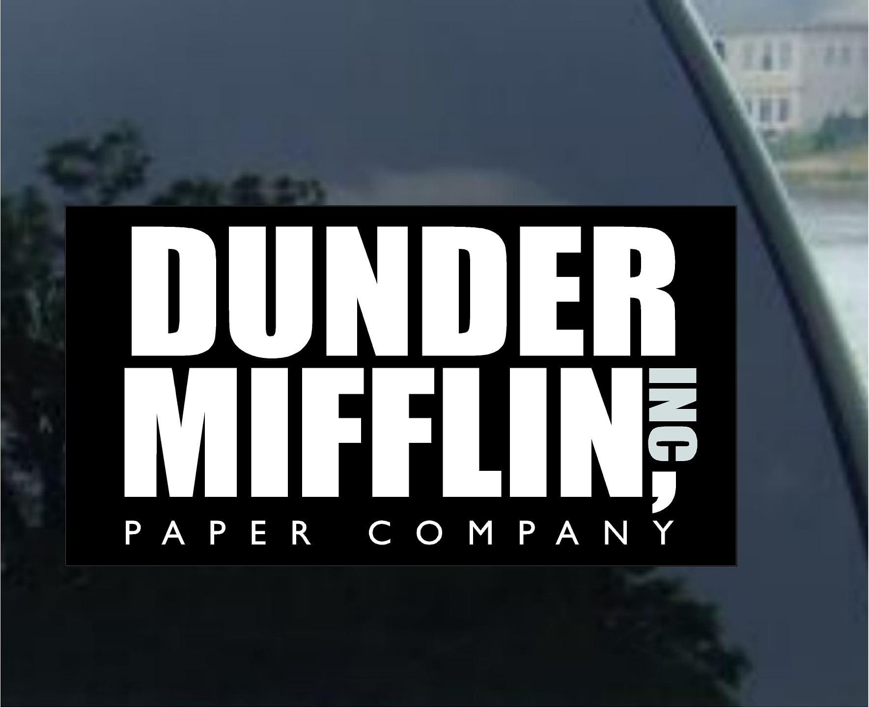 Dunder Mifflin Paper High Quality Bumper Sticker Car Decal the Office Tv Show (6.5" (2 Pack))