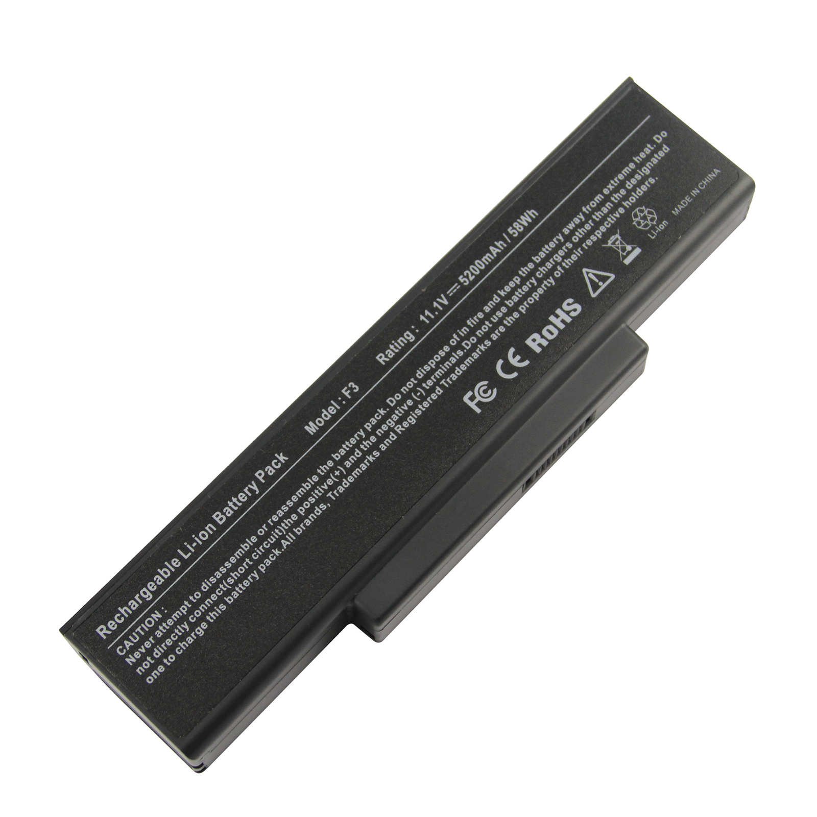 ARyee 5200mAh 11.1V A32-F3 Battery Laptop Battery for Asus F3 F3E F3F F3J F3K F3S F3SG F3T F3U M51