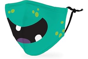 WEDDINGSTAR 3-Ply Kid's Washable Cloth Face Mask Reusable and Adjustable with Filter Pocket