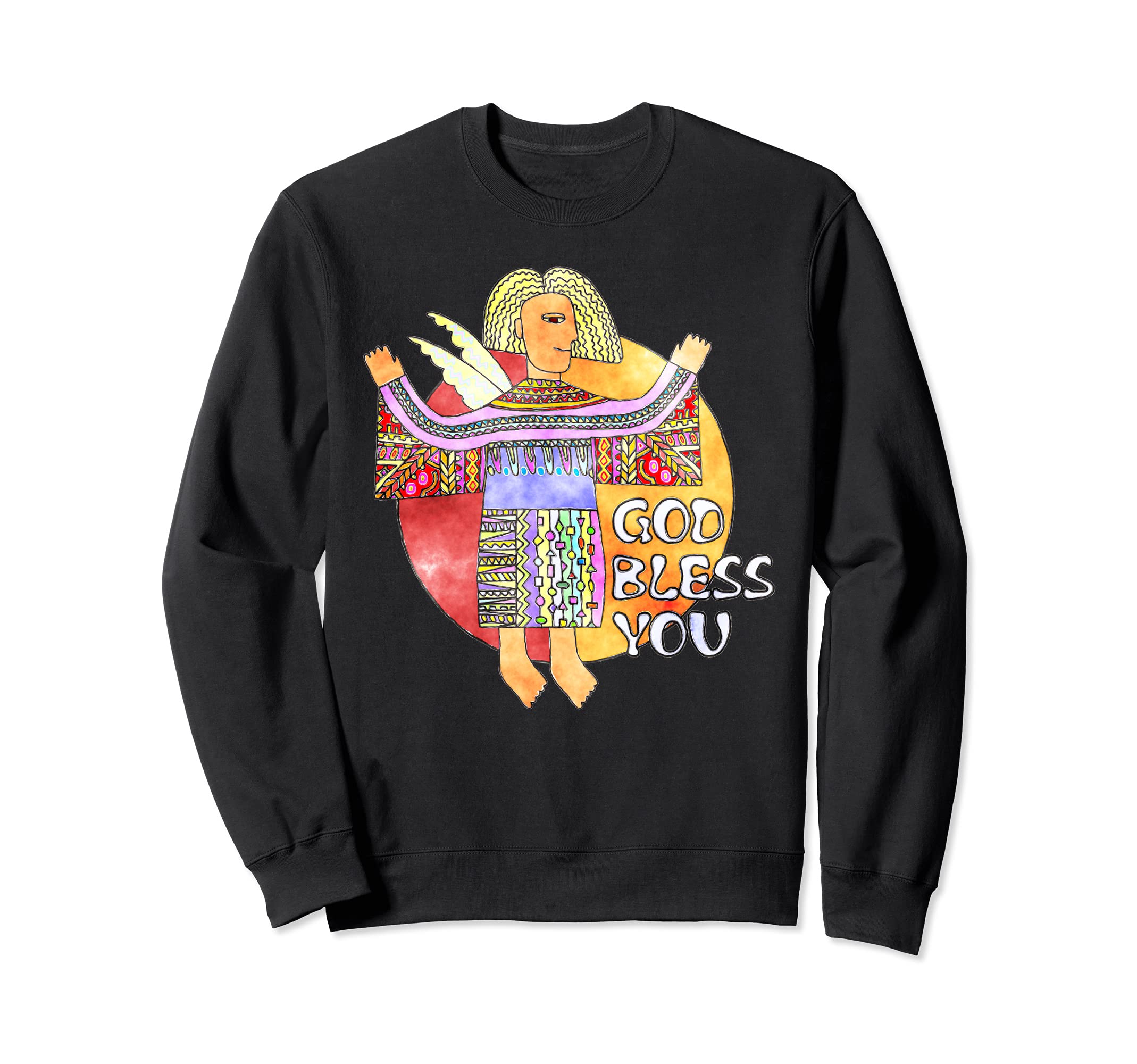 Folklore Style Angel - God Bless You - Earth - Fan Fun Sweatshirt