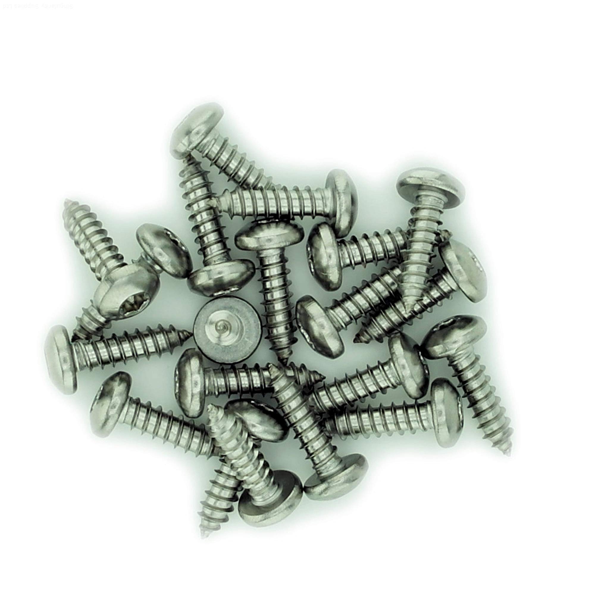 No.12 x 0.625 (5.5mm x 16mm) TX Pan Self-Tapping Screw - Stainless Steel (A2) (Pack of 20)