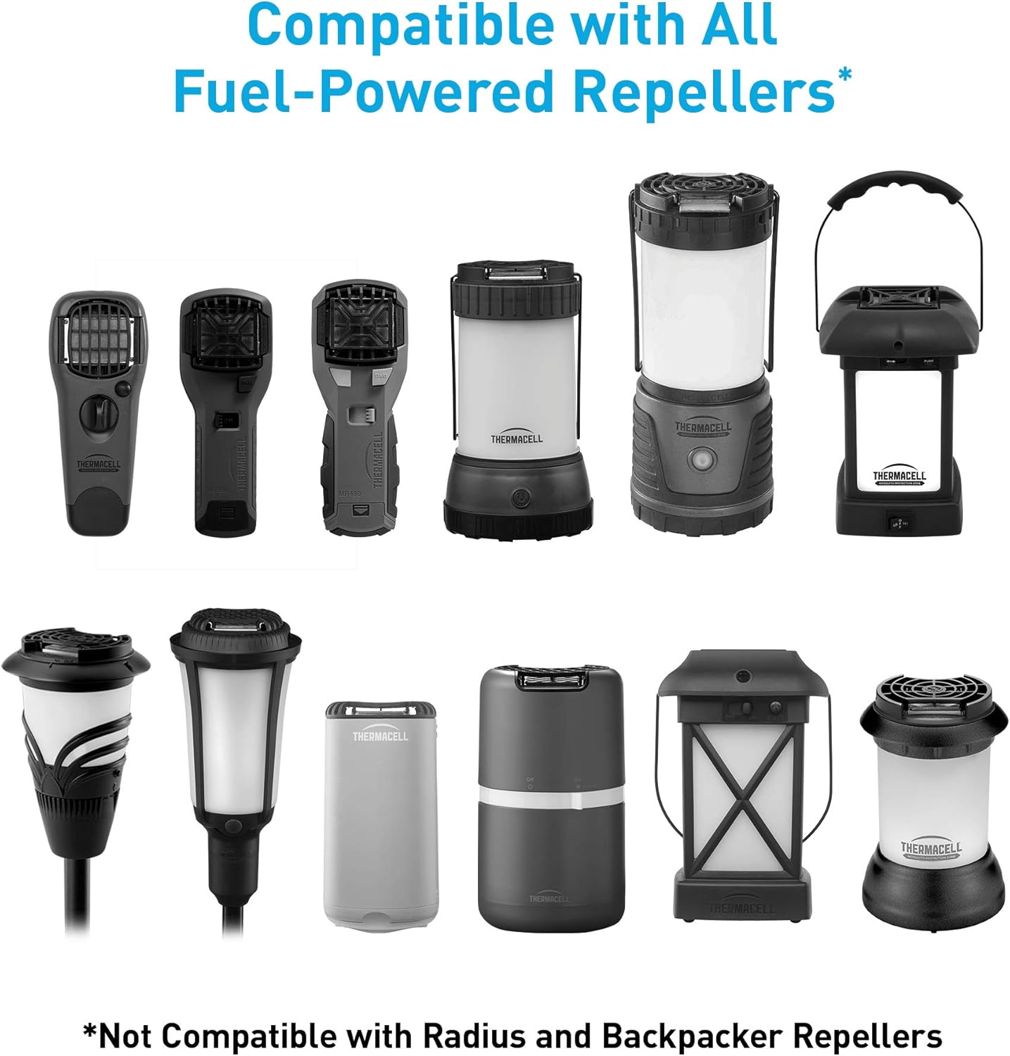 Thermacell Mosquito Repellent Fuel-Only Refills, 4-Pack; Cartridges Last 12 Hours Each; Use with Thermacell Fuel-Powered Mosquito Repellent Repellers, Lanterns and Torches; Repellent Mats Not Included: Sports & Outdoors