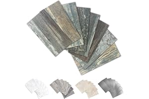 Yipscazo Peel and Stick backsplash 3 x 6 Inches 3D PVC Composite Wall Tile Stick on Backsplash Tile for Kitchen Bathroom, Laundry Room, Fireplace(Mix Wood, 160 Pieces)