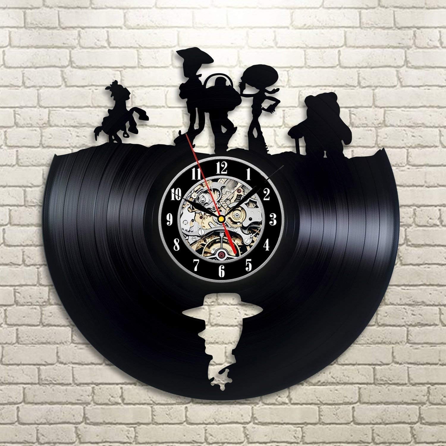 Amazoncom Everyday Arts Toy Story Comedy Pixar Film Vinyl Record Wall Clock Get Idea Baby Shower Present Gift For Babies Birthday Gift For Daughter Son For Him Her Home Kitchen