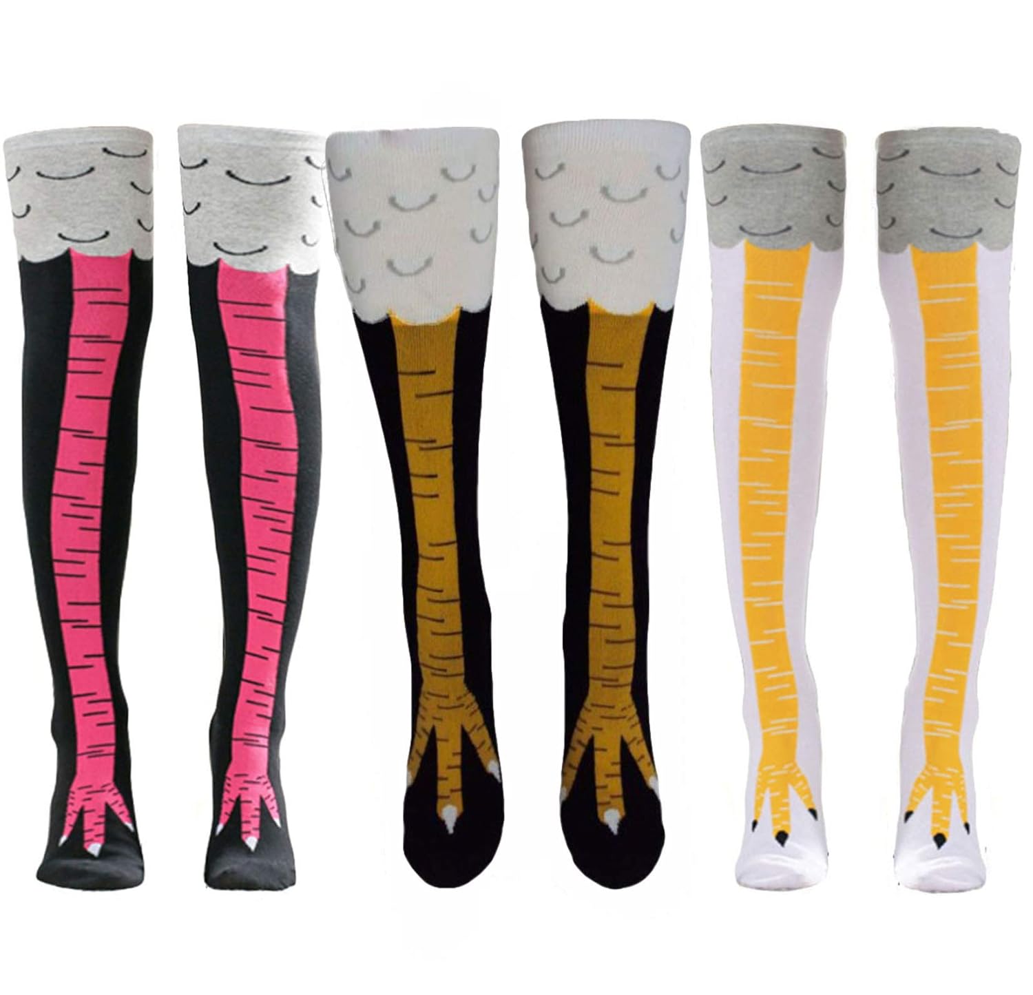 Crazy Funny Chicken Legs KneeHigh Novelty Socks Funny Gifts (Long(50cm