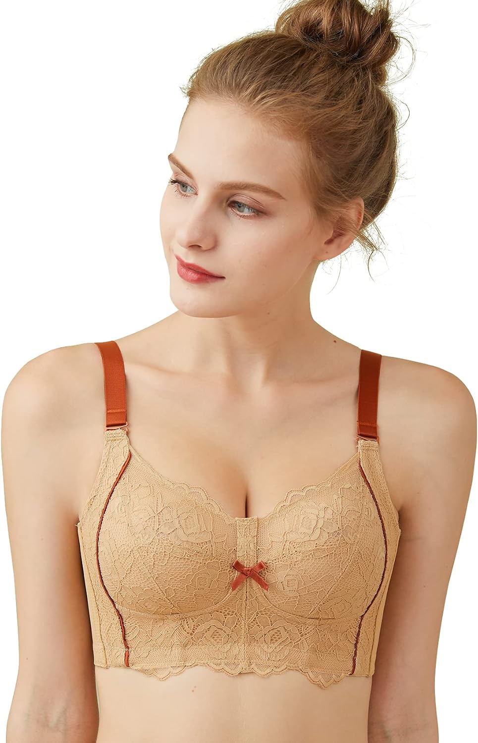 Baetty Women Wireless Longline Bras Bralette Unpadded Padless Bustier