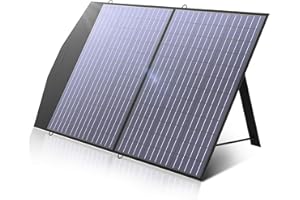 ALLPOWERS SP027 100W Foldable Solar Panel, 23% Efficient IP66 Waterproof for Power Station, Camping, RV & Home Use, Compact Portable Design（SP027-100W