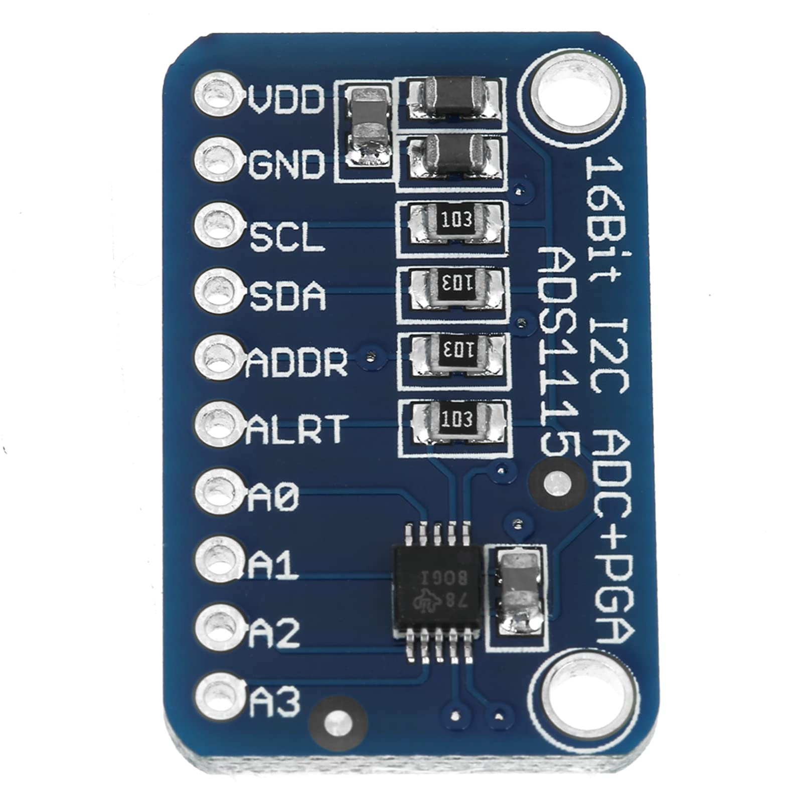 16 Bit I2C ADC Development Board Analog to Digital Converter Module for Microcontrollers Electronics Projects