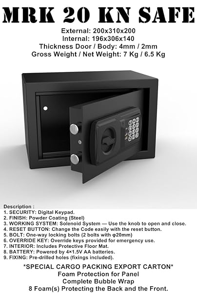 swaggers Electronic Safe Used for Hotels,Homes,Cabinet.20KN