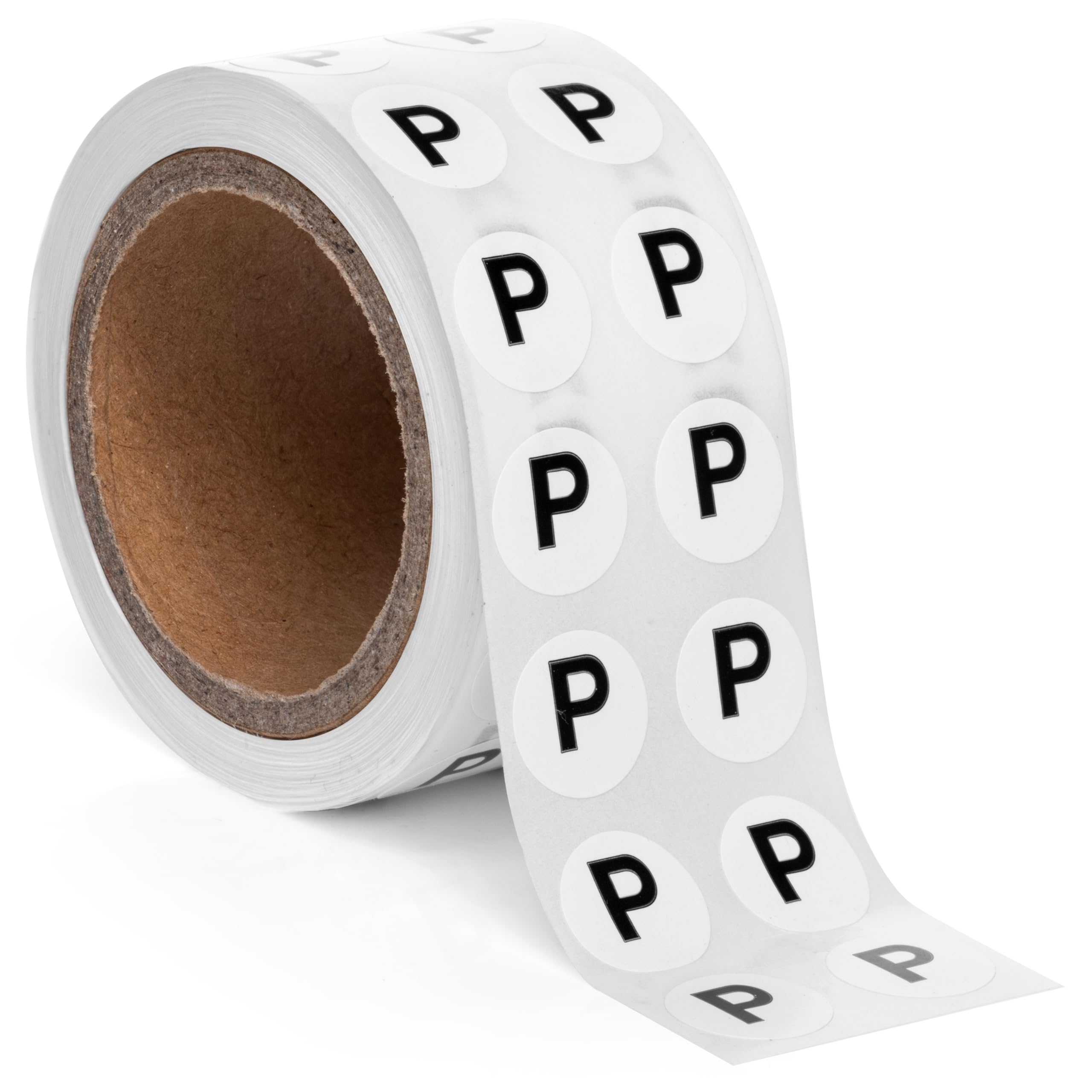 Photo 1 of 1000pcs Letter P Stickers, 0.5" Letter Sticker Dot Labels for Organization, Inventory, 1000/roll