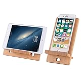 NorthMost Cell Phone Stand, Bamboo Wooden Tablet