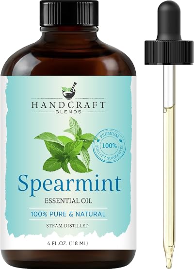 Handcraft Blends Spearmint Essential Oil 118 ml Pure Natural Glass Dropper