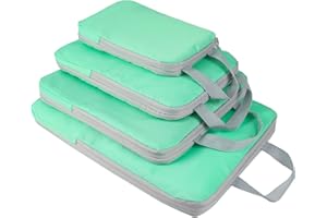 COVAX 4 Set Compression Packing Cubes, Travel Luggage Organizers and Storage Packing Cubes (Green)