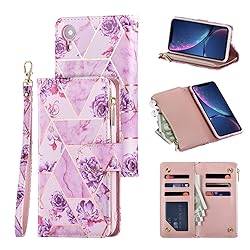 UEEBAI Wallet Case for iPhone XR, Premium Vintage
