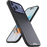 Smartish® iPhone 17 Pro Max MagSafe Case - Gripmunk w/Camera Control Protection, Magnetic Slim Case [Lightweight + Protective] Thin Grip w/Microfiber Lining for iPhone 17 Pro Max - Black Tie Affair