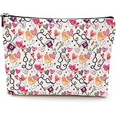 Nurse Cosmetic Bag Nurse Gifts Appreciation Birthday Makeup Bag RN Gifts Nursing Student Essentials Accessories Practitioner Gifts for Women Coworkers Nurses Week Christmas