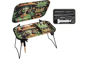 CYT PRIME DESIGN Cone Filler Pre Roll Machine for King Size & 1 1/4 Size, Cone Loader Includes Two-Tier Metal Rolling Tray, Foldable Stand, Placement Device & Brush