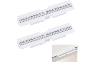 Nkiy Quen 2 Pcs Bi-Fold Door Slide Guide,ABS Bifold Door Spring Slide Rail,White Bifold Closet Door Slide Guide for Top Mount Protect Doors Track