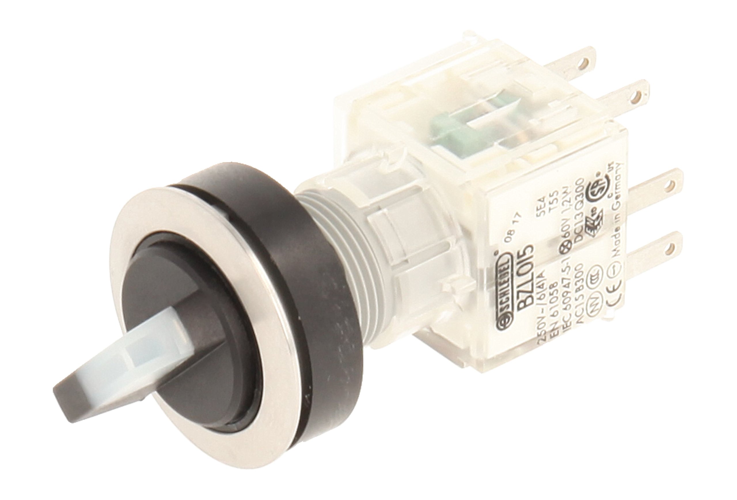 Club Selector, rastend, Stainless Steel, 23.001.299 2 Positions Momentary Contact Transmitter 1 Closer + 1 opener with t5,5 K LED 24 V CLEAR BULBS (Pack of 2)