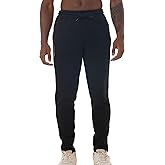 OU YA WOLF Men's Fleece Joggers with Zipper Pockets Athletic Pants Traning Track Pants Sweatpants for Hiking, Travel