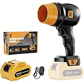 R Conlifeus 21V Cordless Leaf Blower, Lightweight Handheld 67 MPH Compact Yard Blower for Patio/Garage & Window Track Cleaning – Battery & Fast Charger Included