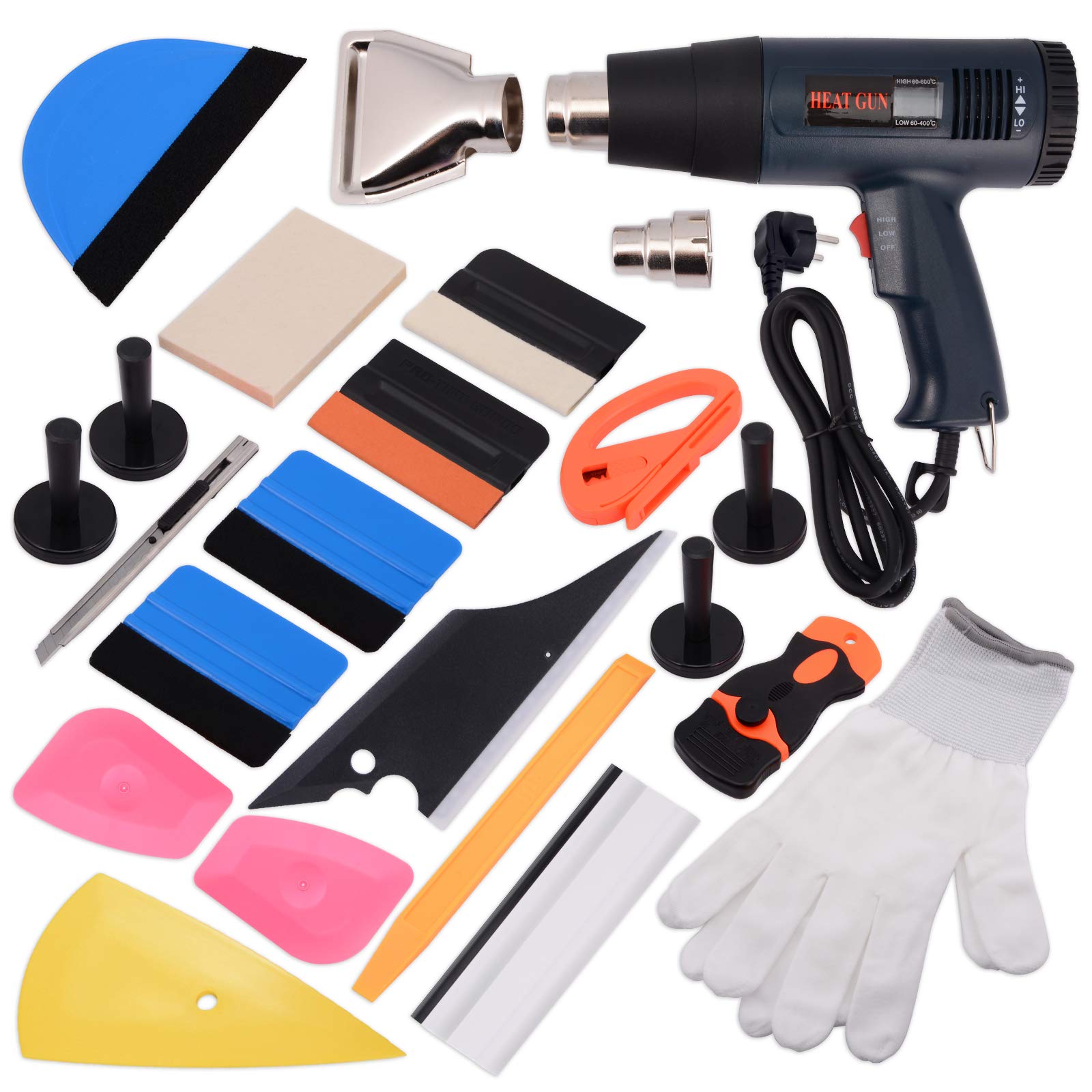Ehdis Window Tint Kit with Heat Gun, Car Vinyl Wrap Tools, Vinyl Wrap Kit for Protector Window, Car Wrap, Wallpaper