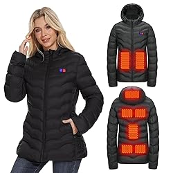 OAOA innovation Womens Heated Jacket with 10000mAh