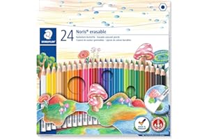 Staedtler 144 50NC24 Noris Club Erasable Colouring Pencils - Assorted Colours, Pack of 24