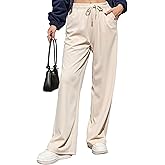 Wide Leg Sweatpants Women High Waisted Drawstring Pants with Slanted Hand Pockets 2025 Spring Fall