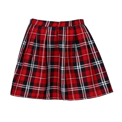 Damen Rock ?Dragon868 Plaid Schecks Schuluniform Faltenrock Baumwolle Tartan kurzen Mini Röcke
