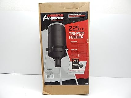 American Hunter Tripod Feeder Digital 225 Lb Capacity Black