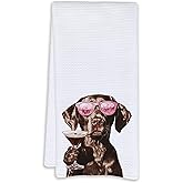 Cabana Bro Funny Chocolate Labrador Retriever Kitchen Towels, Chocolate Lab Gifts Dish Tea Hand Towels for Kitchen Bar Cart Decor, Gifts for Cocktail Lovers, Bar Towel for Bartender, 16x24 Inches