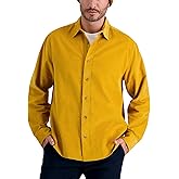 Haggar Mens Long Sleeve Casual Corduroy Button Down Shirt