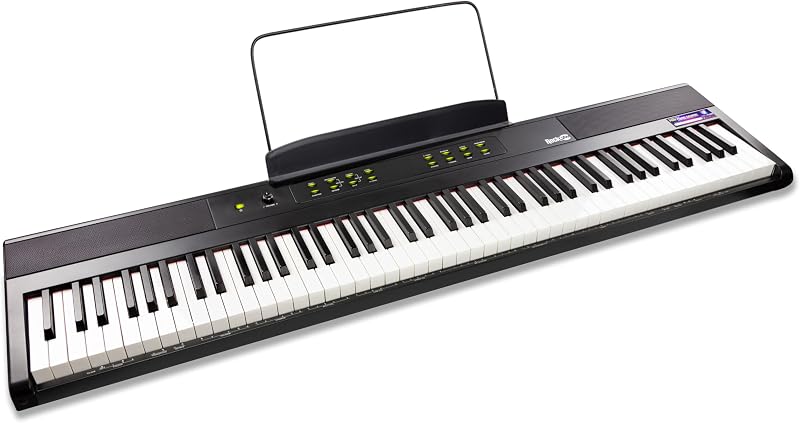 RockJam 88 Key Digital Piano with Semi-Weighted Keys and Lessons