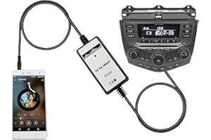 YOMIKOO Car Audio CD to AUX Input Adapter CD Changer for Honda Accord 2003-2012, City 2002-2011, CRV 2005-2014, Civic 2006-2012, Odyssey 2005-2010, TSX 2004-2011