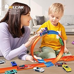 STSGPUZ Racing Car Loop Track City Transforming Toy