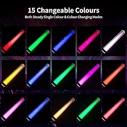 Bsgifts LED Glow Sticks 6 Pack, Reusable Light Up