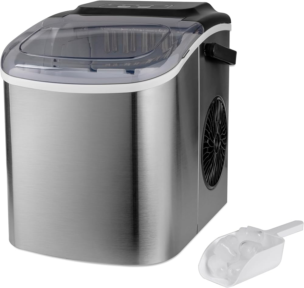 Daewoo 12kg Ice Maker Portable with Handle Two Size Options Self-Cleaning