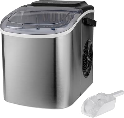 Daewoo 12kg Ice Maker Portable with Handle Two Size Options Self-Cleaning
