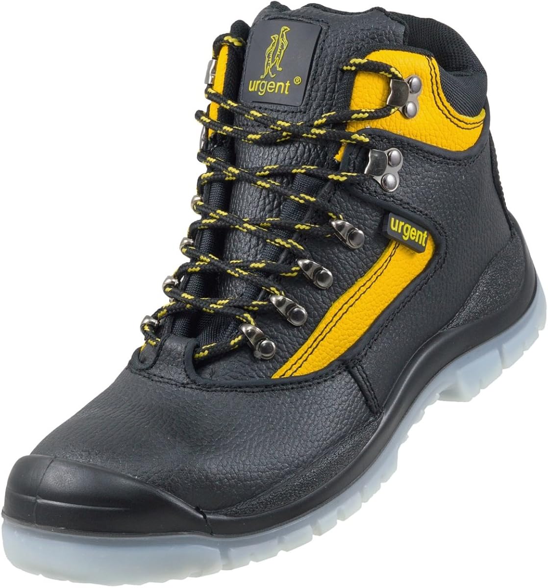Urgent Leightweight Leather Men 's Boot Safety Work Boot with Steel Toe